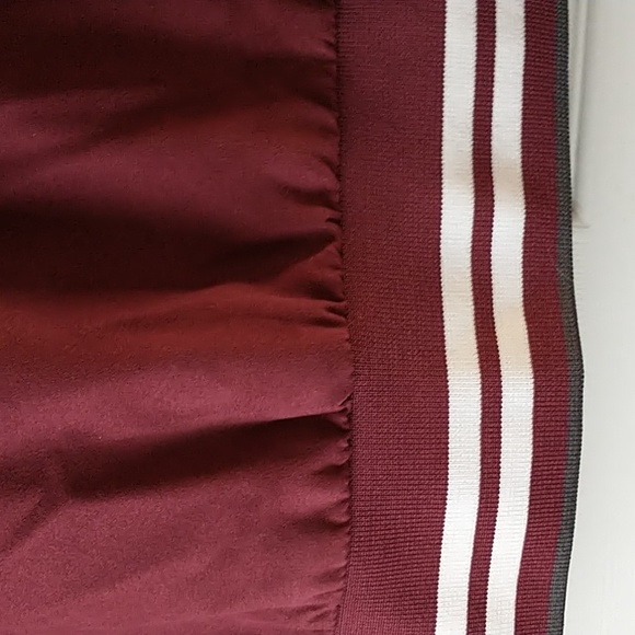 Zara Burgundy Suade-Like Bomber Jacket - Picture 5 of 8